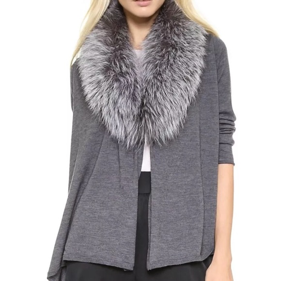 Alice Olivia Izzy Fox Fur Collar 